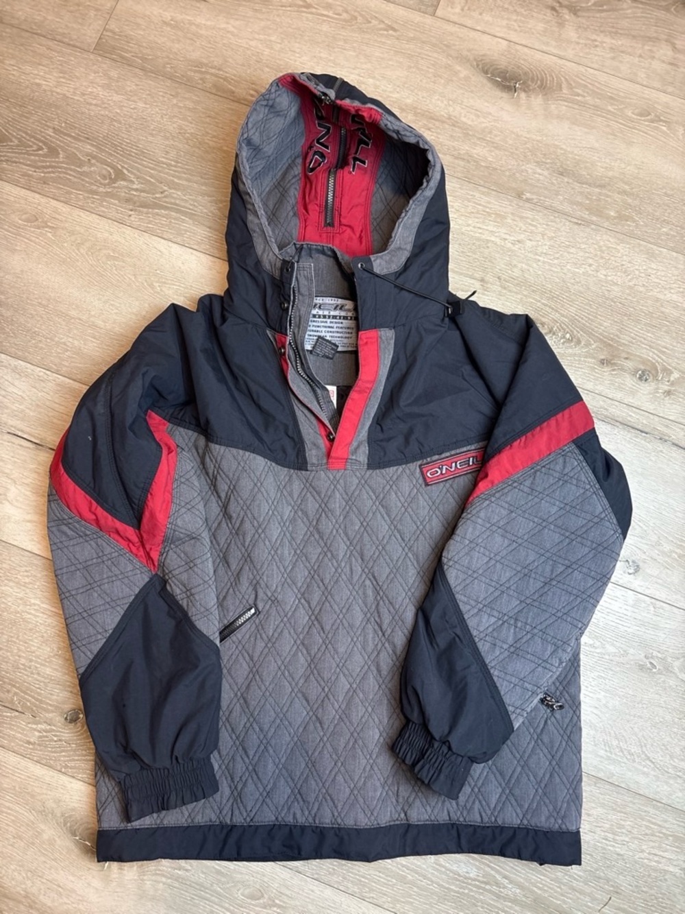 O'Neill Polar Air Corps Insulated 1/4 Zip Quilted Pullover Jacket - Size S